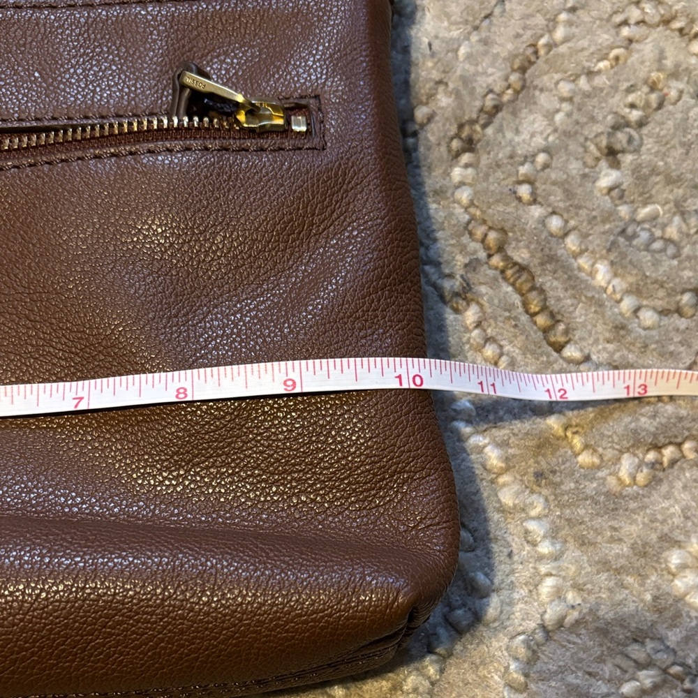 Fossil Brown Leather Crossbody Bag - Picture 6 of 8